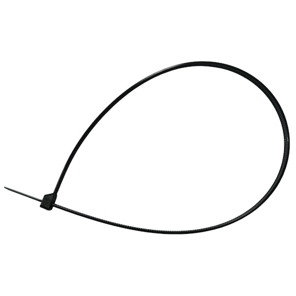 Cable Tie, 21 in L, Black, Nylon, 175 lb Strength, 50 PK